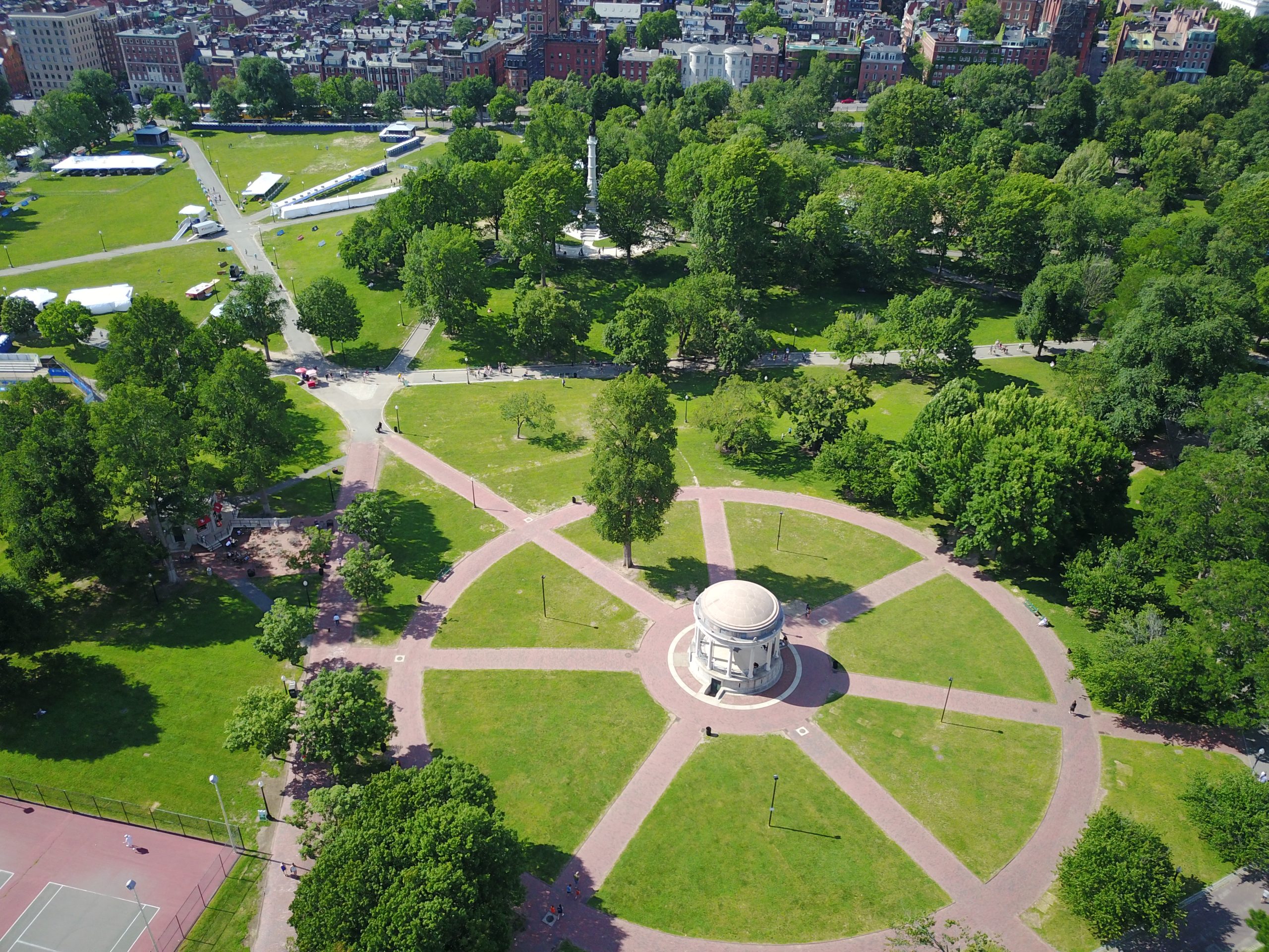 Boston Common aerial photo